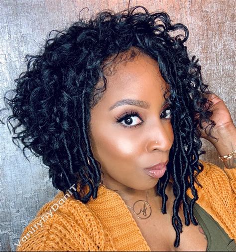 faux locs hairstyles short|short faux locs crochet hair.